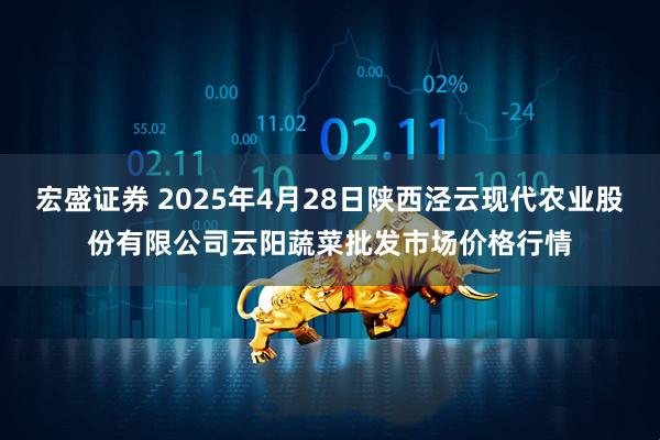 宏盛证券 2025年4月28日陕西泾云现代农业股份有限公司云阳蔬菜批发市场价格行情